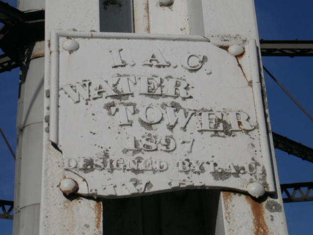 water tower plaque