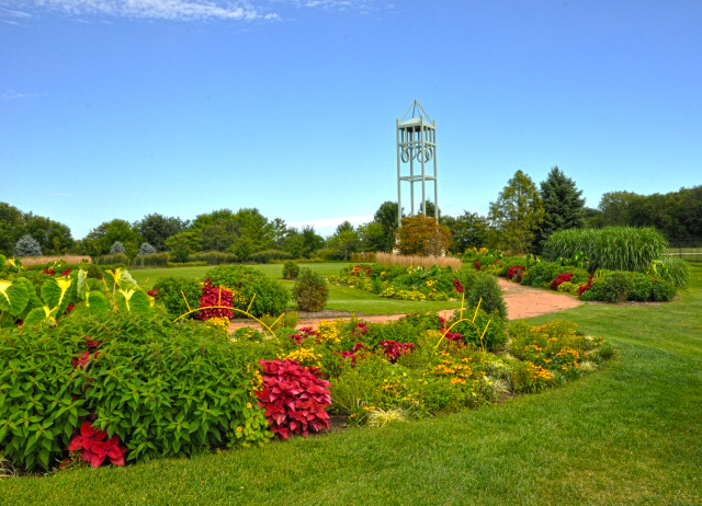 Campanile Garden at Reiman Gardens in the summer