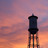 Water Tower and Morning Clouds