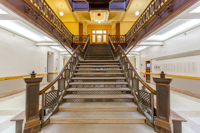 Stairs in Beardshear Hall